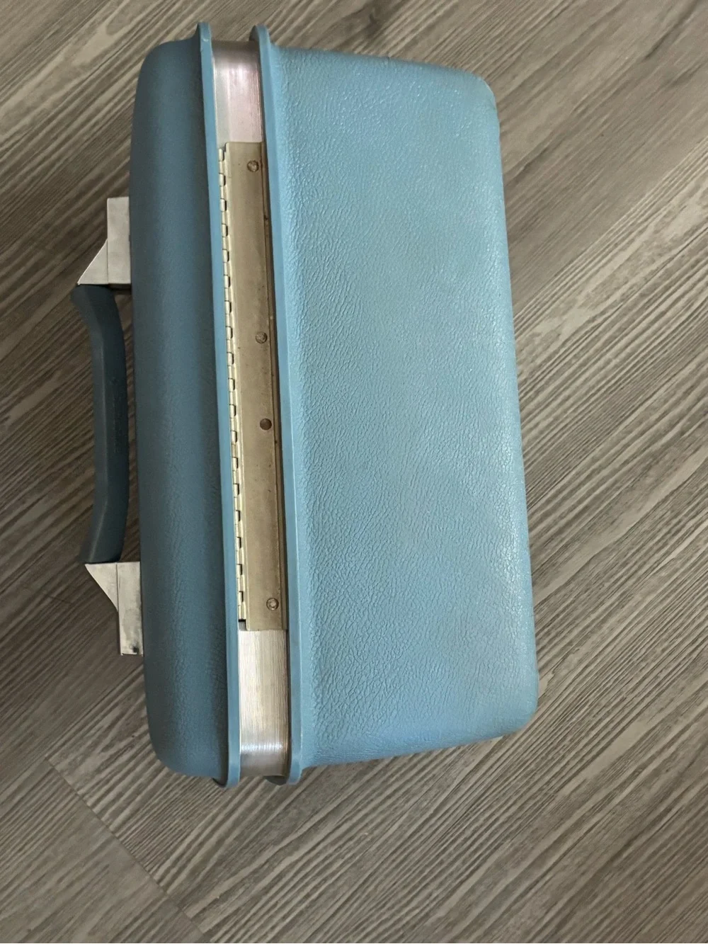 Light Blue Samsonite Women's Train Case Cosmetic Bag USED